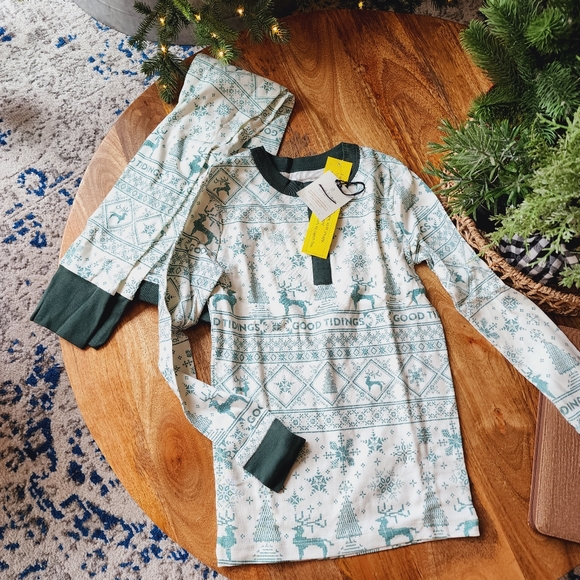 Hearth and hand green good tidings Christmas pajamas sz 12 - Picture 4 of 5
